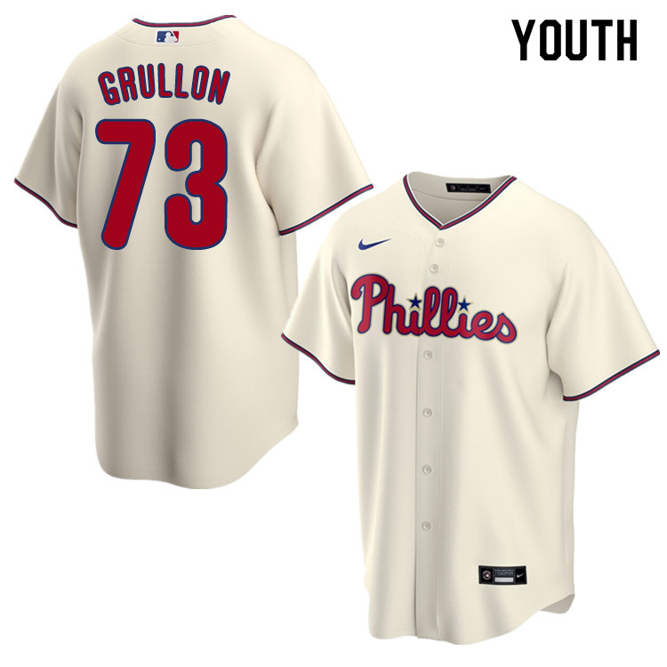 Nike Youth #73 Deivi Grullon Philadelphia Phillies Baseball Jerseys Sale-Cream